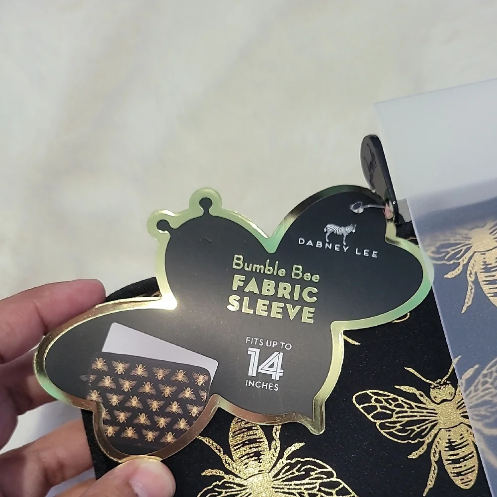 Dabney Lee Black and Gold Bumble Bee Fabric Sleeve
